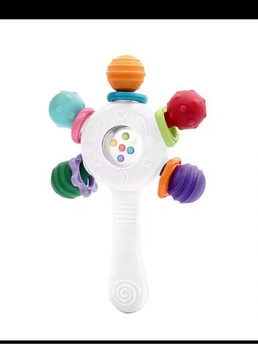 Baby Rattle Teether Toy - Pink Multi-Color Sensory Rattle - Picture 4 of 4